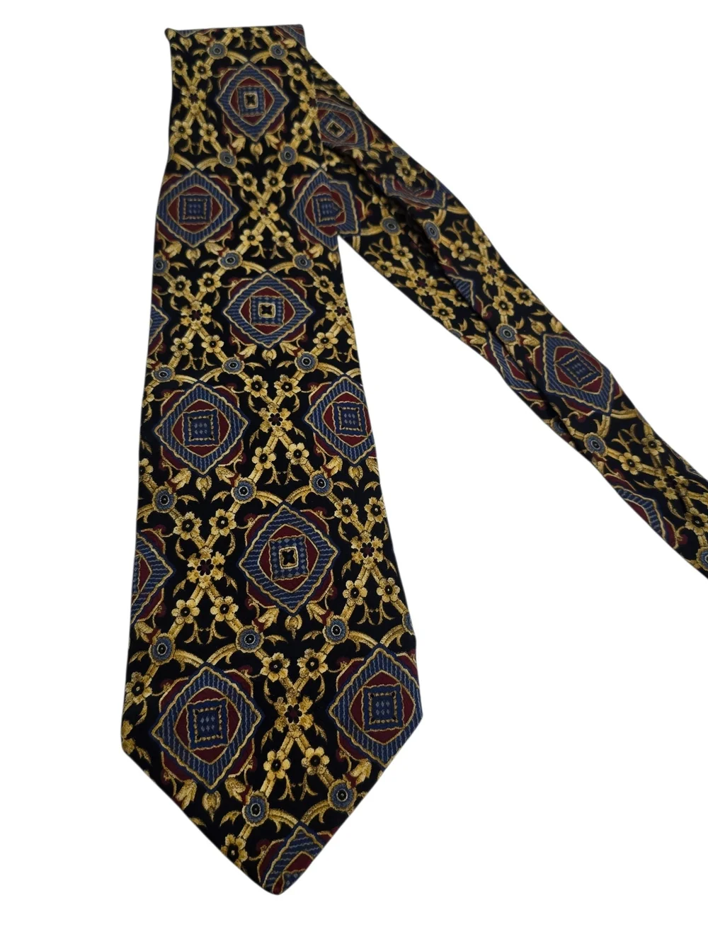 Met Museum Vintage Italian Silk Tie Geometric Art Design Designer Necktie